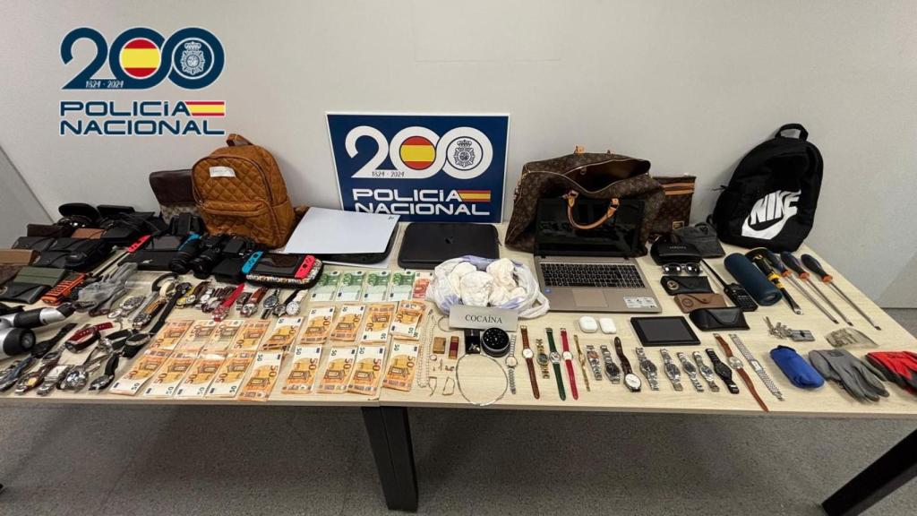 Efectos intervenidos de la banda criminal.