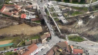 Crecida del río Adaja a su paso por la provincia de Ávila