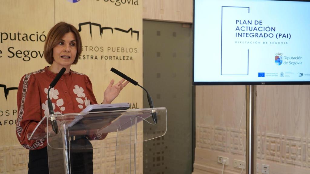 Rueda de prensa de presentación del Plan de Actuación Integrado de la Diputación con la diputada de Promoción Provincial y Desarrollo Rural Sostenible, Magdalena Rodríguez