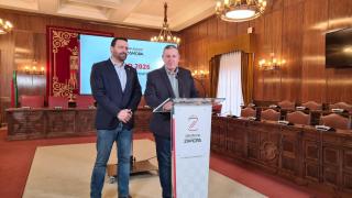 El presidente de la Diputación de Zamora, Javier Faúndez, y el diputado de Obras Municipales, Manuel Martín