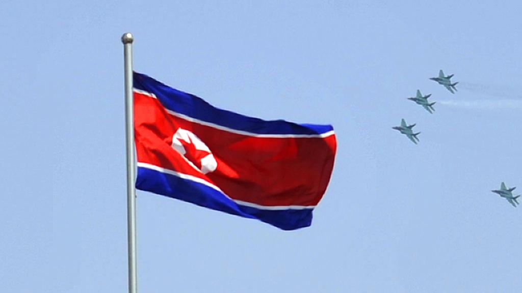Aviones de combate de Corea del Norte en un ejercicio aéreo.