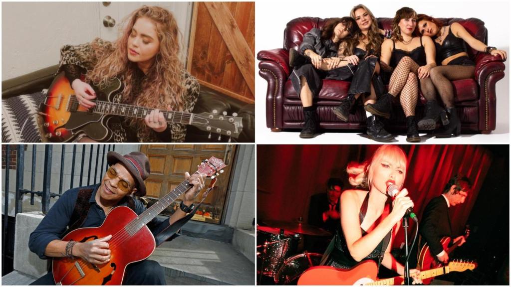 Músicos que actuarán en el Amazing Festival de Mardi Gras: Claire Vandiver, Lady Lazarus, Guy David, Kate Clover.