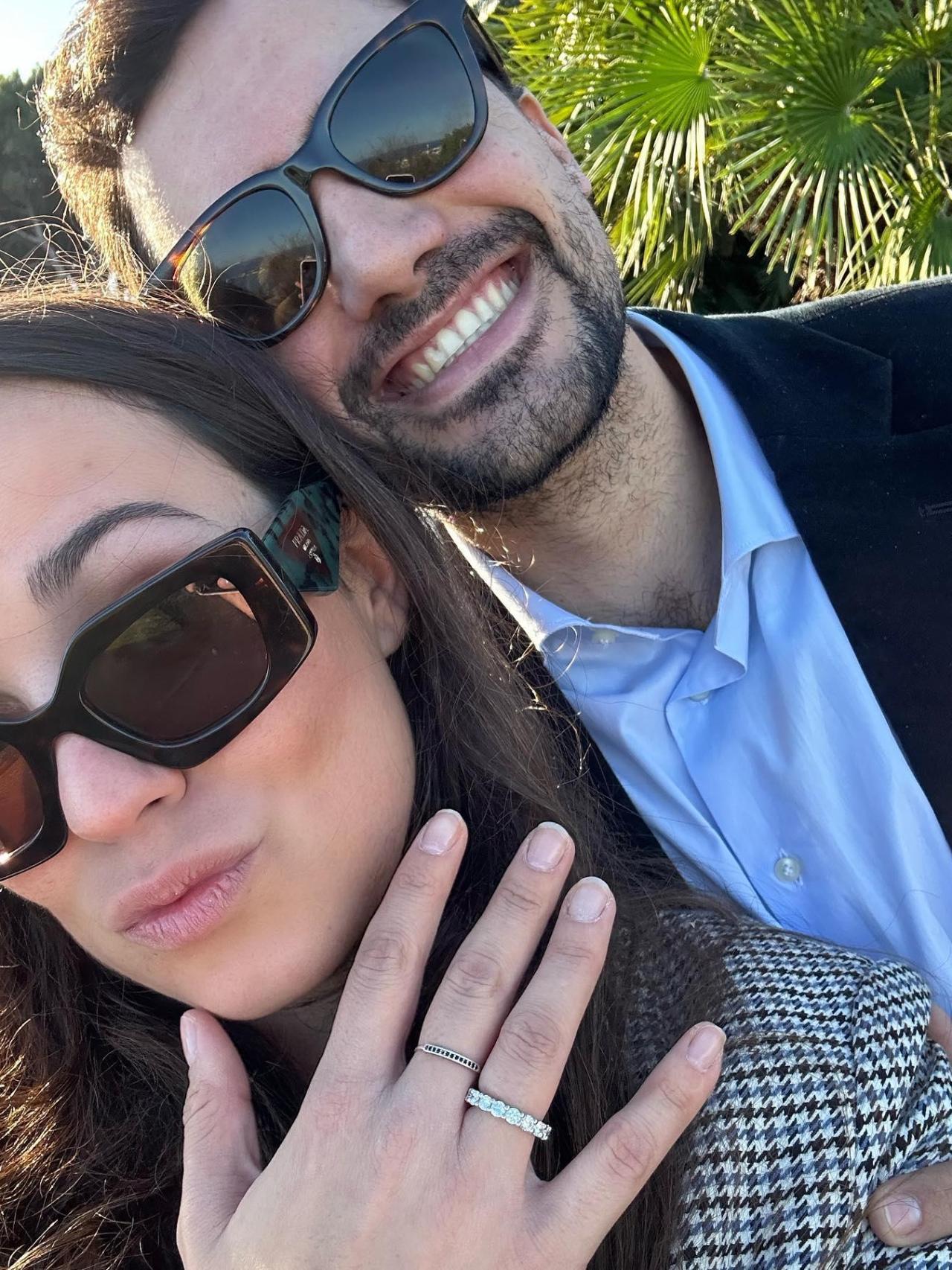 El matrimonio, cuando anunció su compromiso.