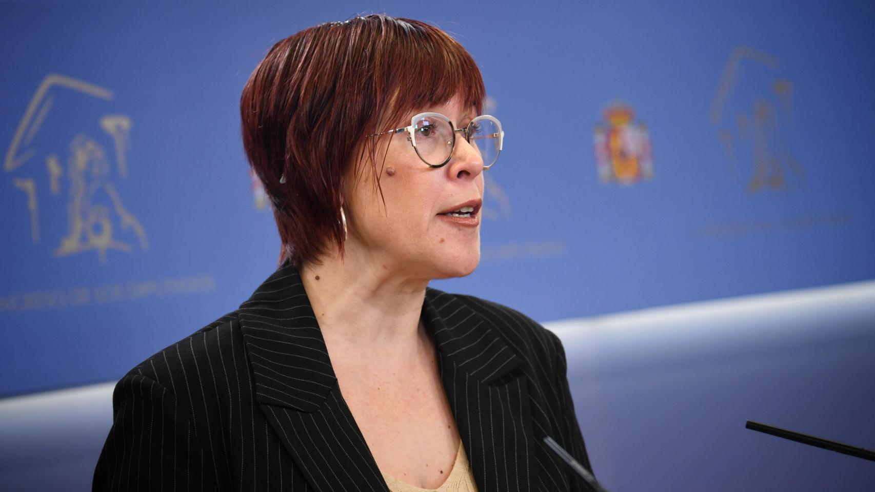 La portavoz de Compromís en el Congreso, Águeda Micó, antes de la Junta de Portavoces en el Congreso de los Diputados. Europa Press / Fernando Sánchez