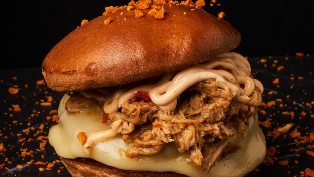 Hamburguesa 'Orixe2016', de Petiscos, en Bertamiráns, en Ames (A Coruña)