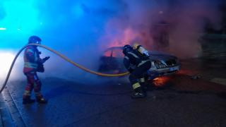 Imagen de uno de los incendios registrados esta madrugada en la provincia de León