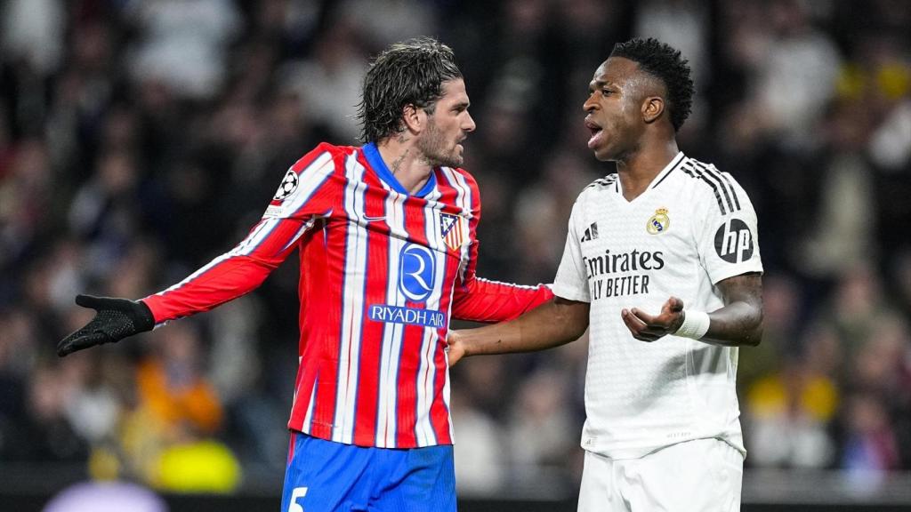 De Paul se encara con Vinicius durante un derbi madrileño