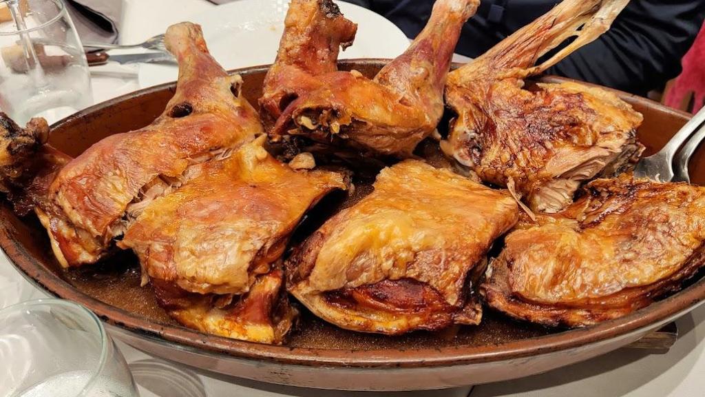 Cabrito asado del Restaurante Justi, en Jadraque.