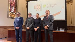 Acto de la Fundación Unicaja donde presentaban las Becas USA 2025