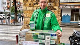 El vendedor de la ONCE Alejandro Pérez.