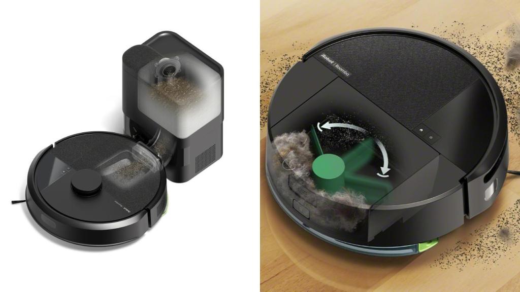 La Roomba 105 Combo + base AutoEmpty (izqda) y Roomba 205 DustCompactor Combo (dcha).