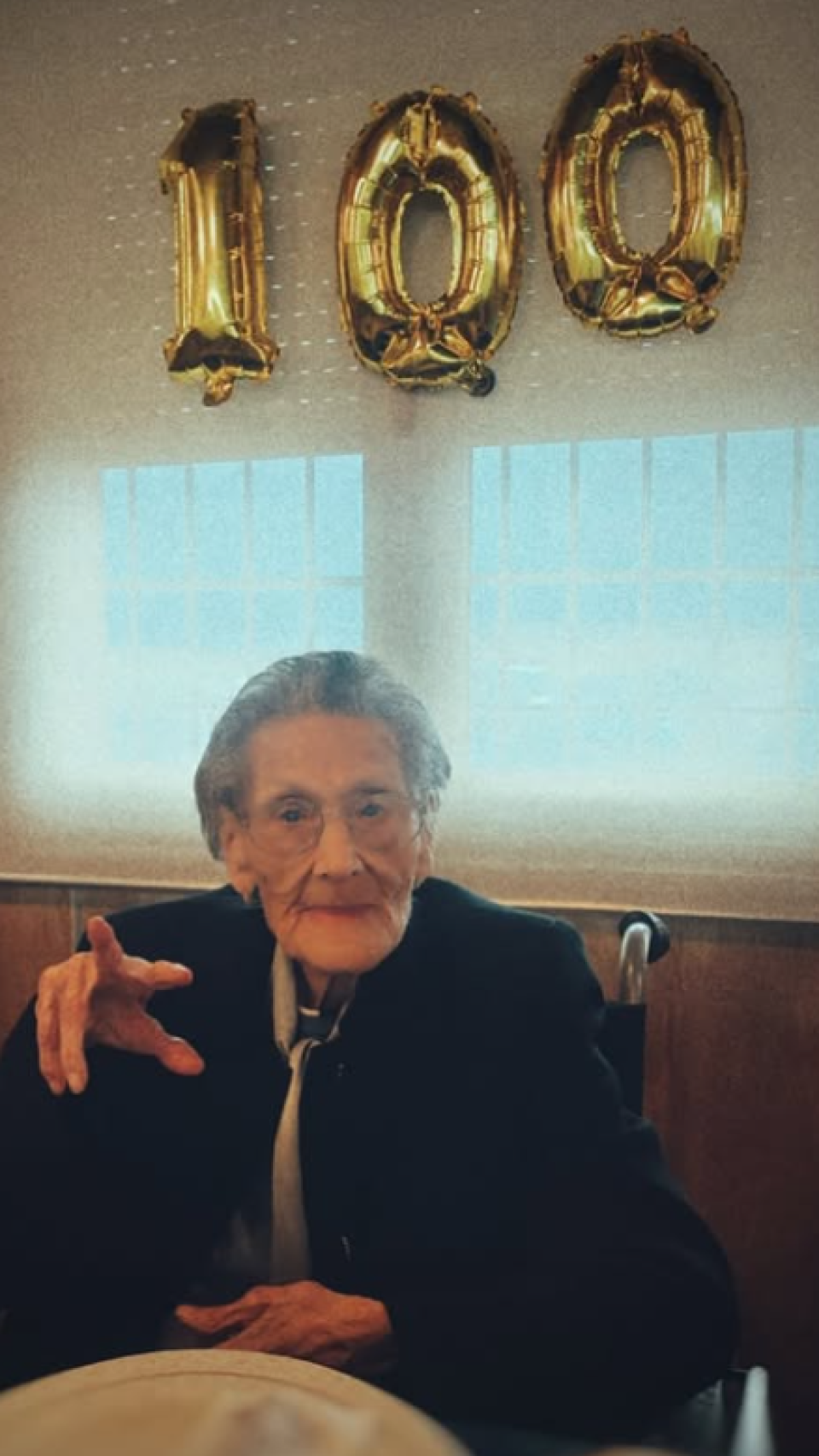 Máxima Salazar, el pasado fin de semana, cuando festejó sus 100 años.