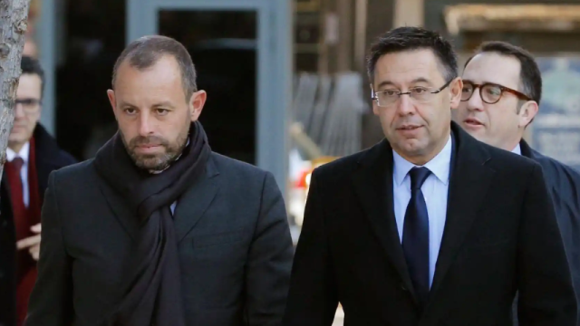 Sandro Rosell y Bartomeu.