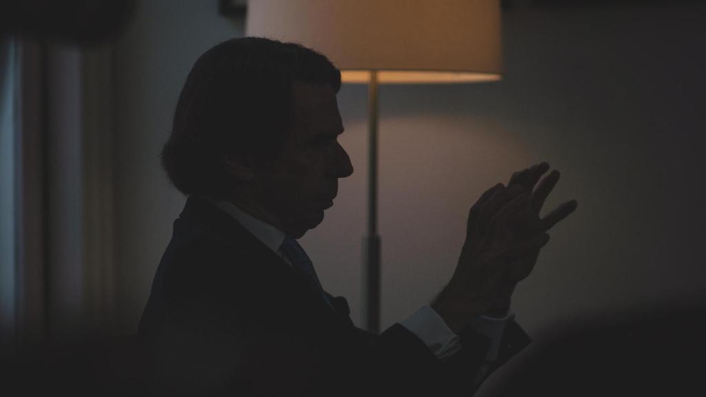 José María Aznar, en su despacho, durante la entrevista.