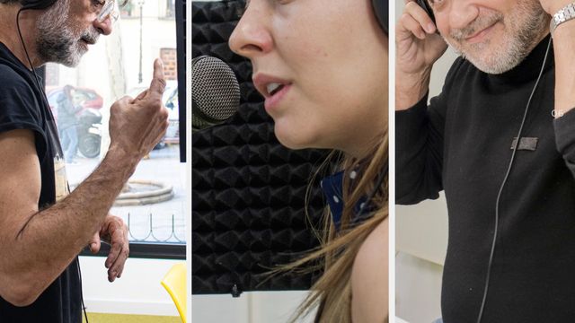 Nacho Fresneda, Enrique Arce y Paula Usero