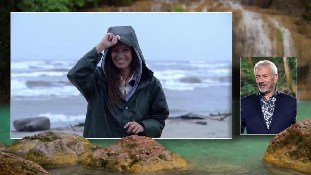 Laura Madrueño y Carlos Sobera, este martes en 'Supervivientes: Tierra de Nadie'.