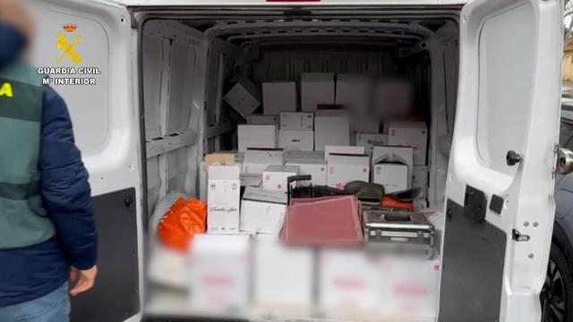 Imágenes de la operación Rezervare de la Guardia Civil de Burgos