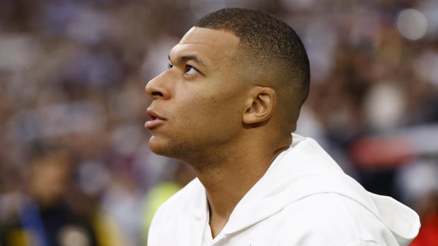 Kylian Mbappé, antes de un partido con el Real Madrid