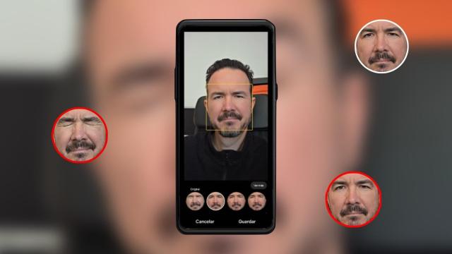 Eligiendo una cara en la app de galería de Samsung