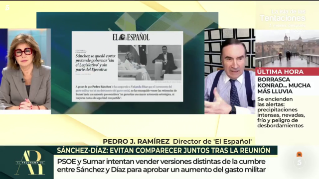 Pedro J. Ramírez este miércoles en 'El programa de AR'.
