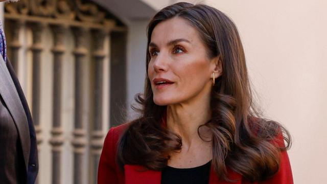 La Reina, a su llegada a Valencia.