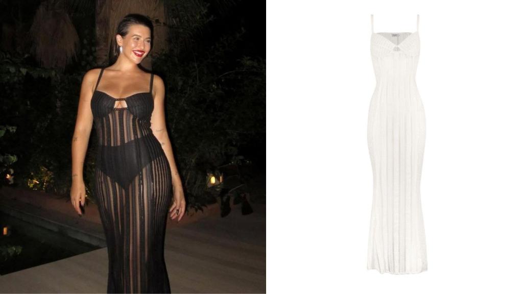 Alba Díaz y el vestido en un fotomontaje de EL ESPAÑOL.