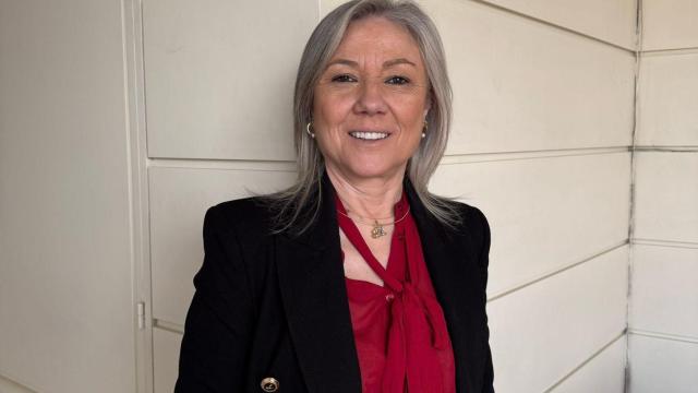 La alcaldesa de Aguilar de Campoo en el Ayuntamiento