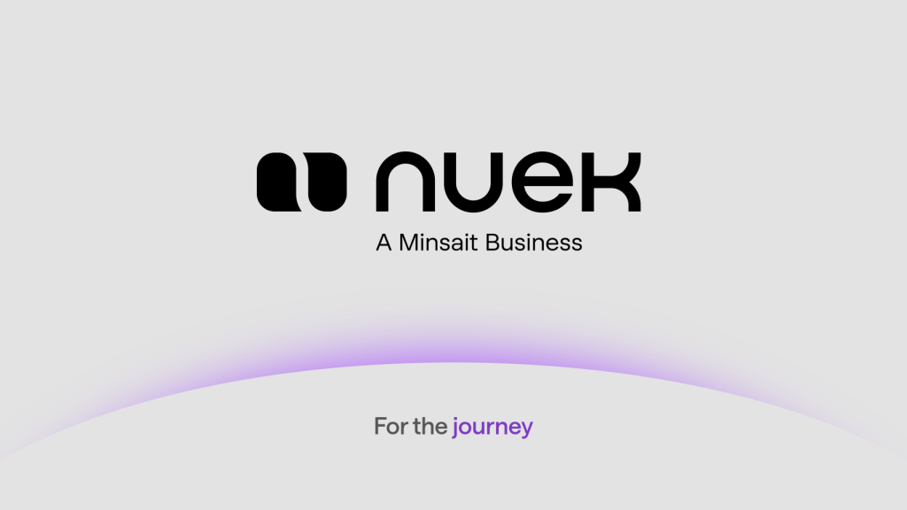 Logo de Nuek, la nueva marcado de Minsait Payments, la filial de medios de pagos de Indra.
