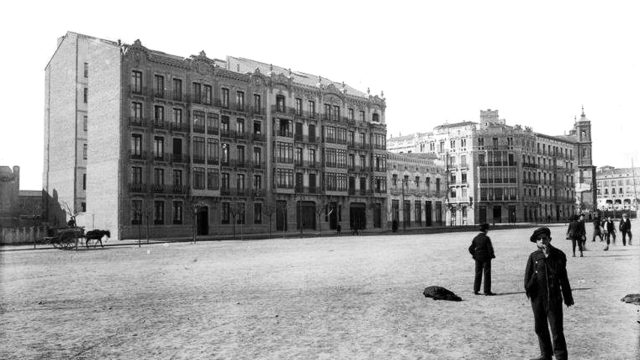 La calle Costa, en Zaragoza, hacia 1912.