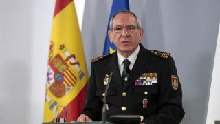 José Ángel González, durante una rueda de prensa en Moncloa.