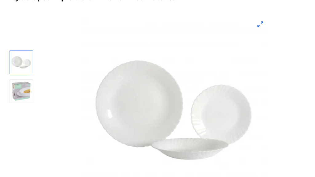 Vajilla Opal 12 piezas.