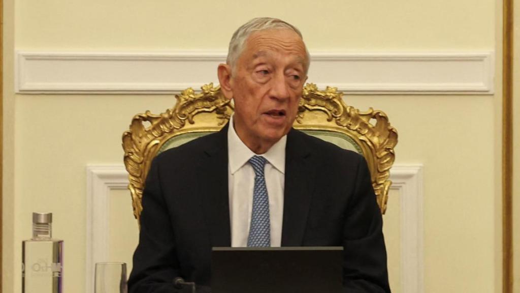 El presidente portugués, Marcelo Rebelo de Sousa, este jueves en el Consejo de Estado.