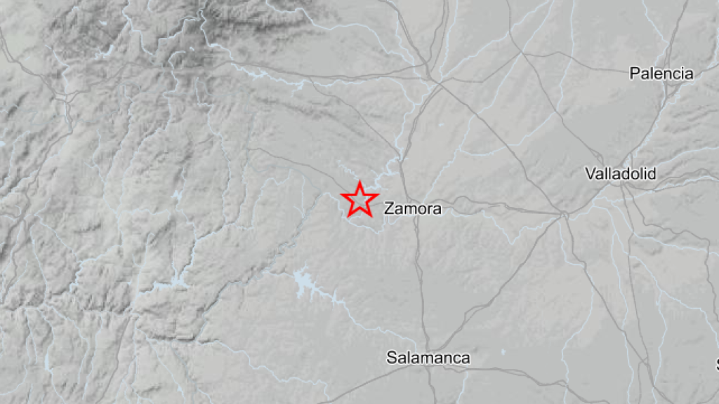 Imagen del punto de uno de los terremotos