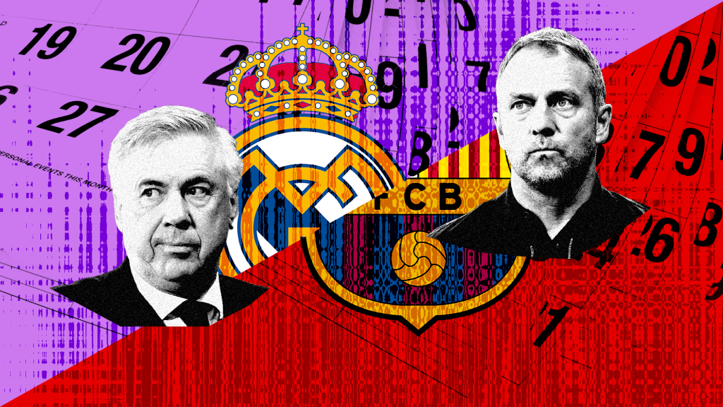 Carlo Ancelotti y Hansi Flick, en un fotomontaje
