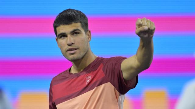Carlos Alcaraz celebra una de sus victorias en Indian Wells.