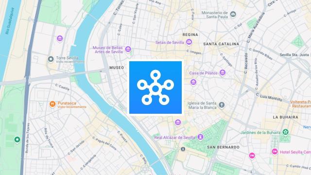 Icono de Samsung SmartThings en un mapa