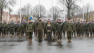 Robles, esta semana en el Cuartel General del Eurocuerpo en Estrasburgo (Francia) visitando al personal español.