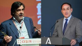 El presidente de Cesur, José Manuel González, y el presidente de la CEA, Javier González de Lara.
