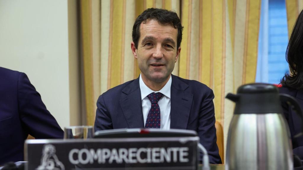 Ángel Escribano, presidente de Indra, en su última comparecencia en el Congreso.