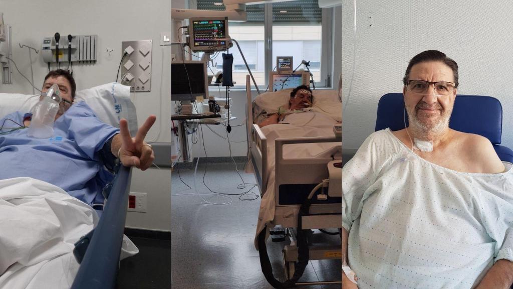 Julio en el primer día de urgencias, estando en coma y justo al despertar.