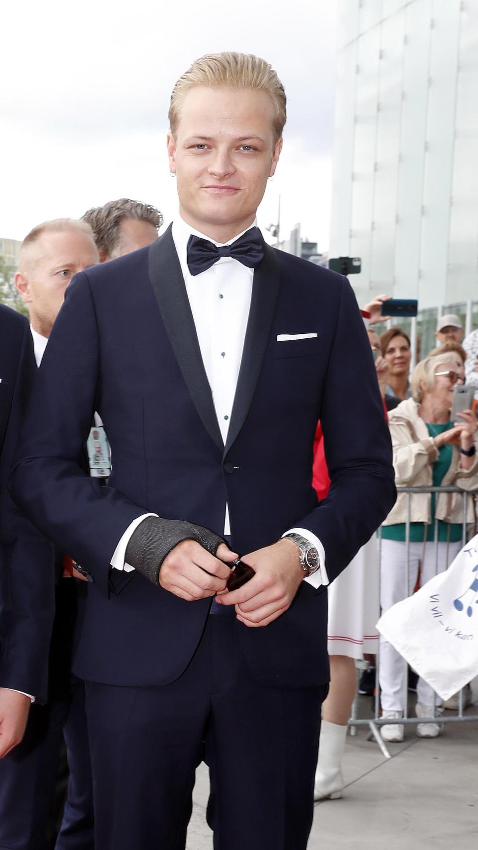 Marius Borg, hijo mayor de Mette-Marit, con su hermano, el príncipe Sverre.