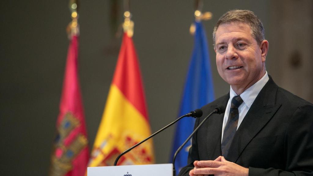 Emiliano García-Page, en un momento de su discurso.