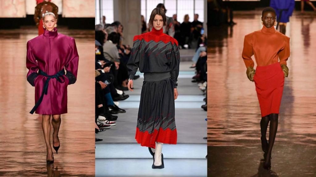 Siluetas de pasarelas que reflejan la vuelta de los 80's.