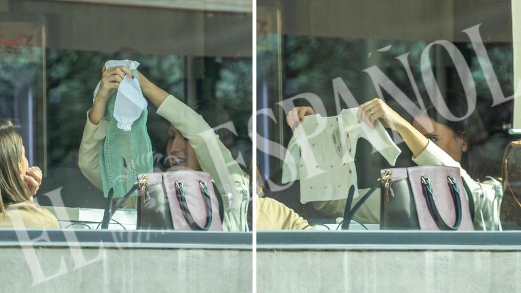 Claudia Collado recibe regalos para su bebé, que viene en camino, de sus compañeras de Telecinco.