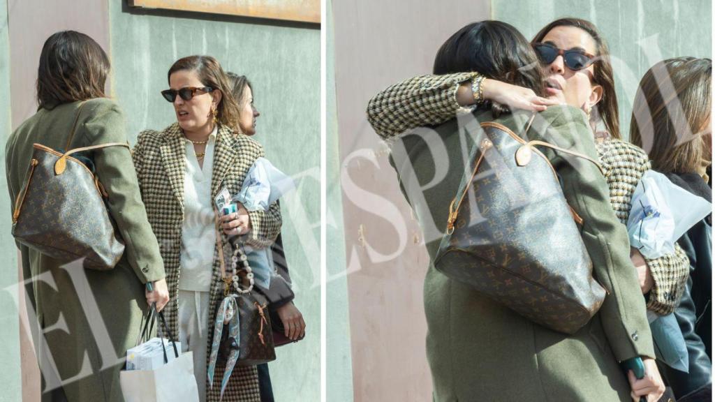 Leticia Requejo se despide de Claudia Collado tras comer juntas.