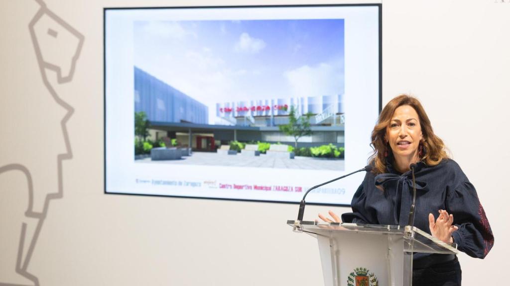 La alcaldesa de Zaragoza, Natalia Chueca, en la presentación del proyecto.
