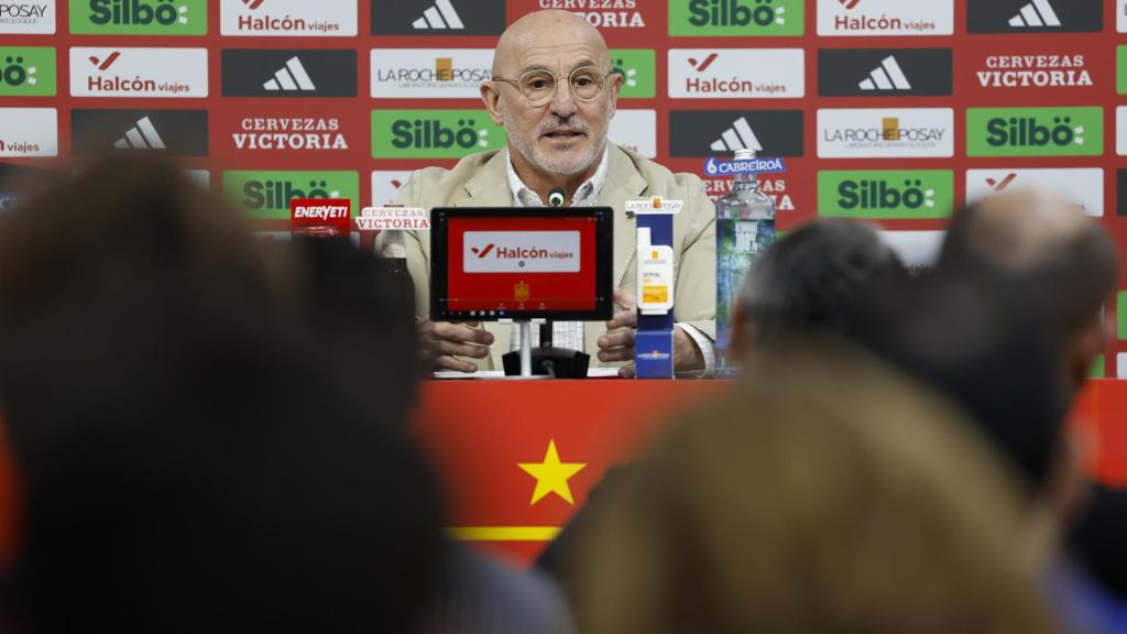 Luis de la Fuente, durante una rueda de prensa.