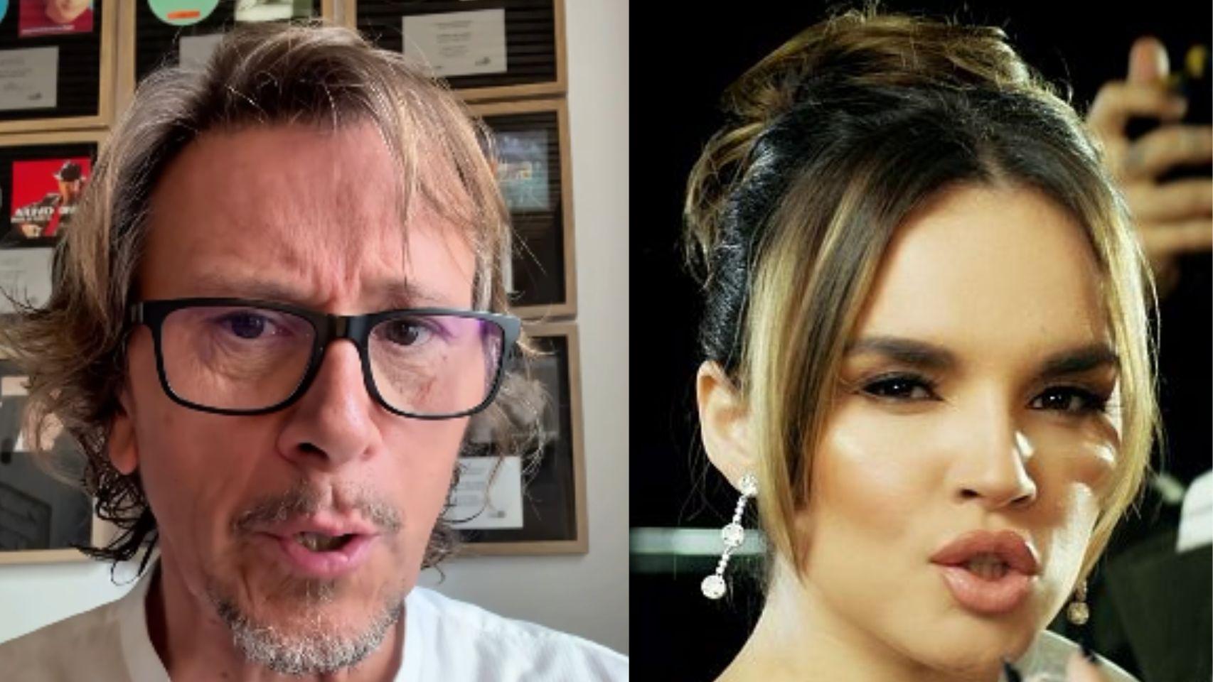 Alejandro Abad y Melody, en un fotomontaje