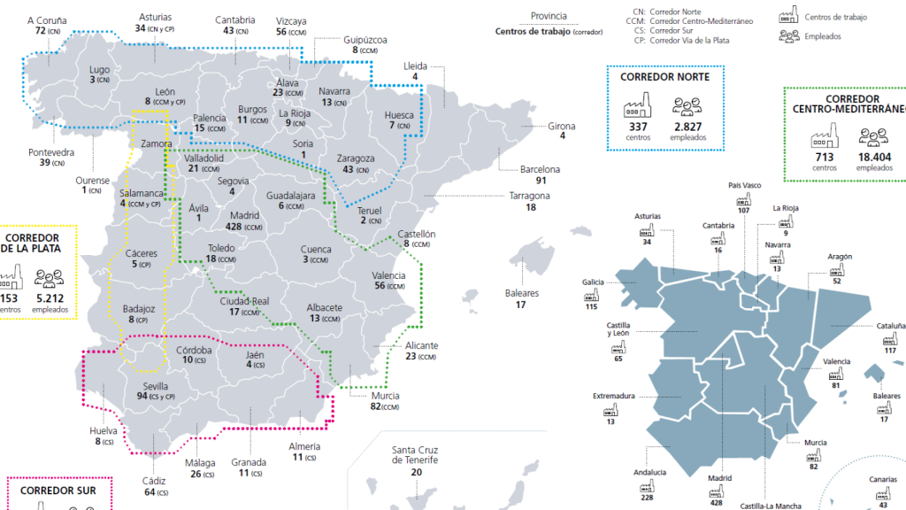 El mapa del sector de defensa en España