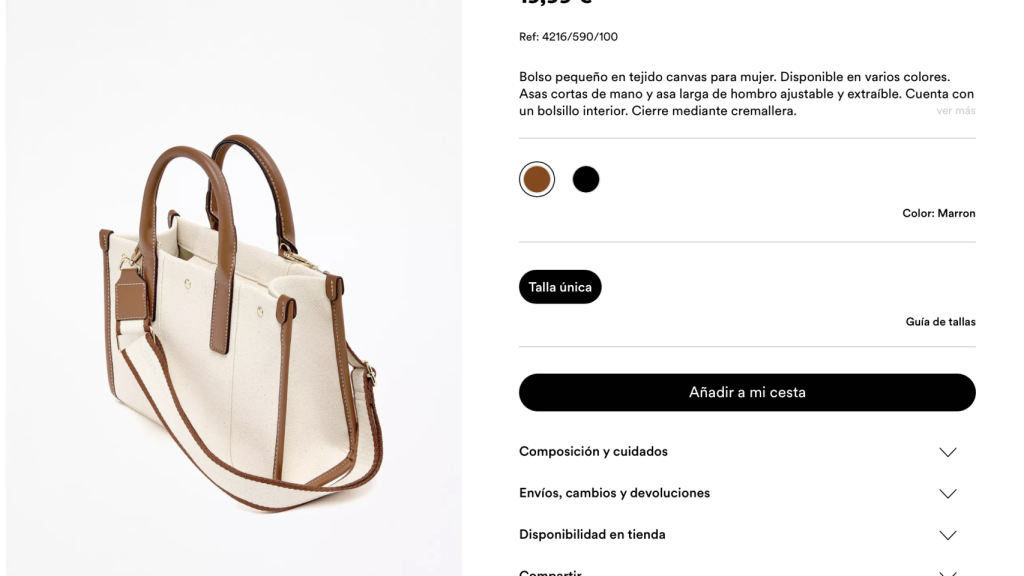 Bolso de mano canvas doble asa.